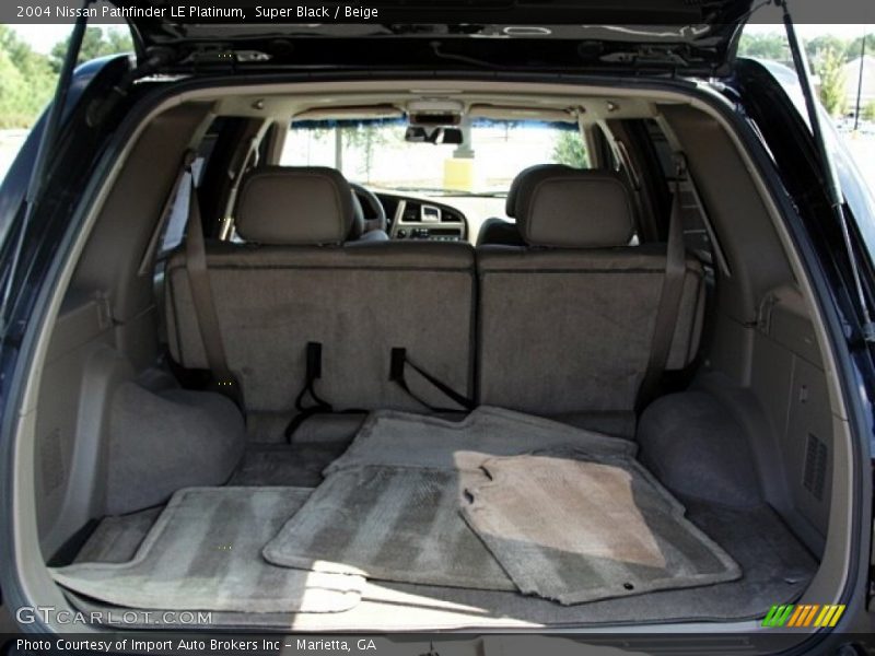 Super Black / Beige 2004 Nissan Pathfinder LE Platinum