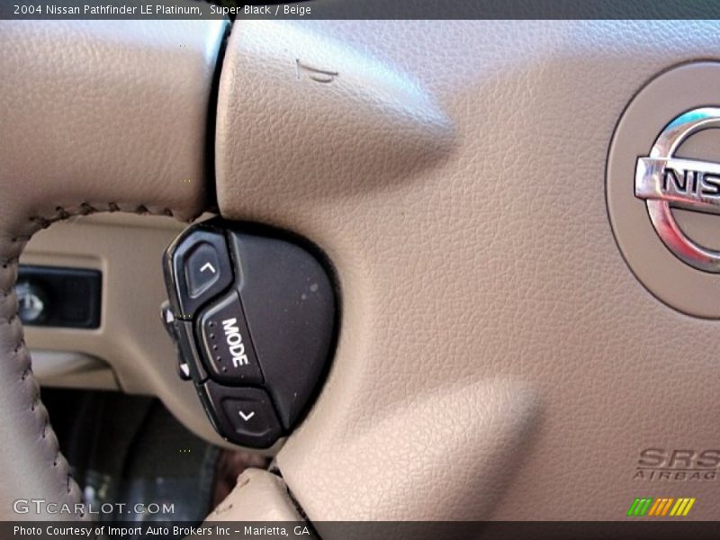 Super Black / Beige 2004 Nissan Pathfinder LE Platinum