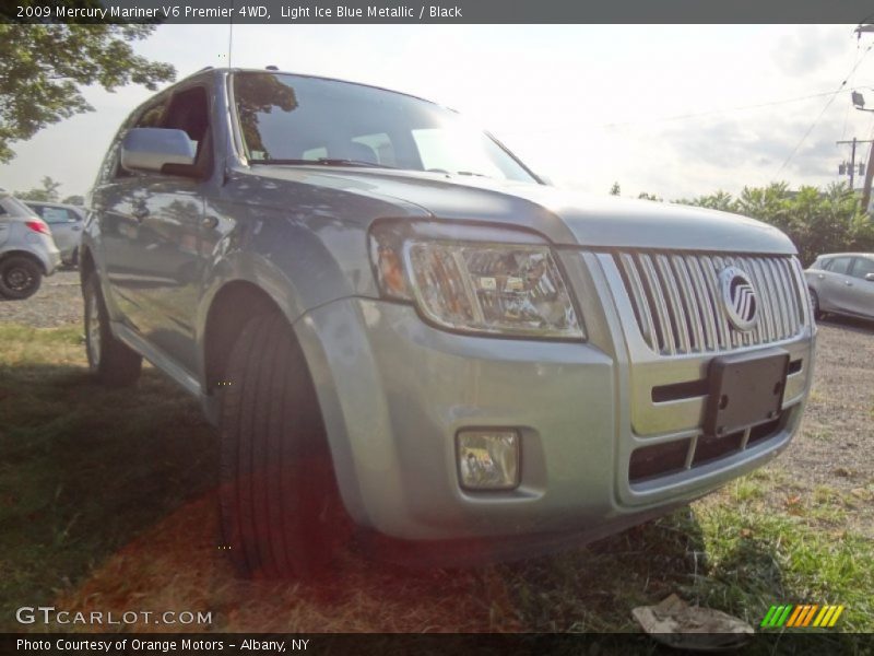 Light Ice Blue Metallic / Black 2009 Mercury Mariner V6 Premier 4WD