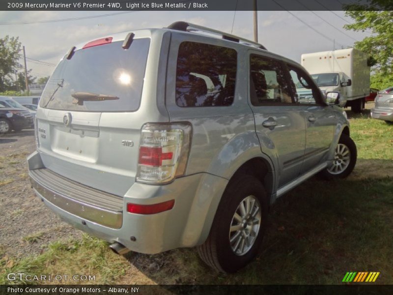 Light Ice Blue Metallic / Black 2009 Mercury Mariner V6 Premier 4WD