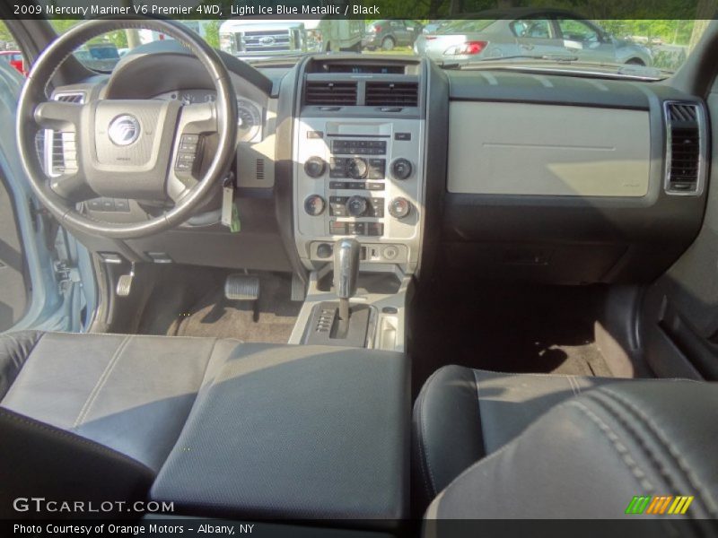 Light Ice Blue Metallic / Black 2009 Mercury Mariner V6 Premier 4WD