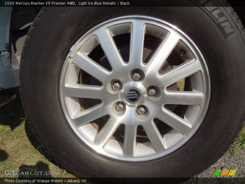 Light Ice Blue Metallic / Black 2009 Mercury Mariner V6 Premier 4WD