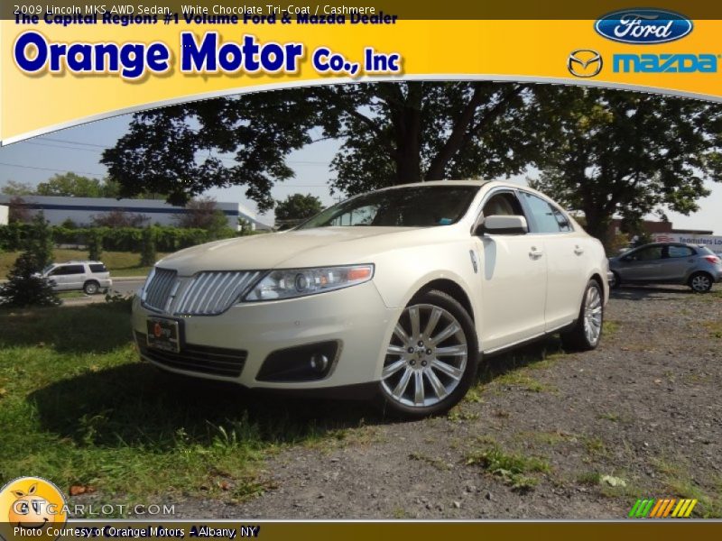 White Chocolate Tri-Coat / Cashmere 2009 Lincoln MKS AWD Sedan
