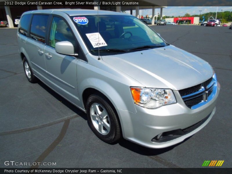 Bright Silver Metallic / Black/Light Graystone 2012 Dodge Grand Caravan Crew