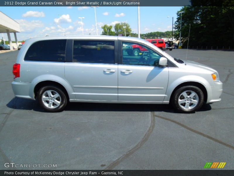 Bright Silver Metallic / Black/Light Graystone 2012 Dodge Grand Caravan Crew