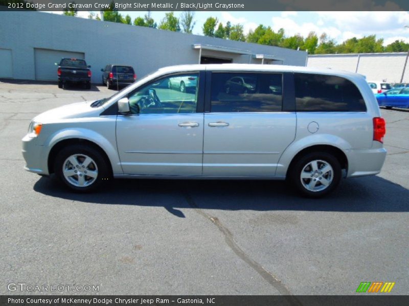 Bright Silver Metallic / Black/Light Graystone 2012 Dodge Grand Caravan Crew