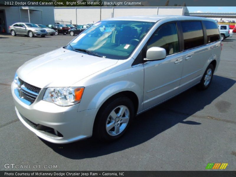 Bright Silver Metallic / Black/Light Graystone 2012 Dodge Grand Caravan Crew