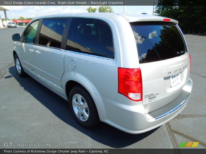 Bright Silver Metallic / Black/Light Graystone 2012 Dodge Grand Caravan Crew