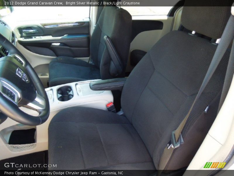 Bright Silver Metallic / Black/Light Graystone 2012 Dodge Grand Caravan Crew