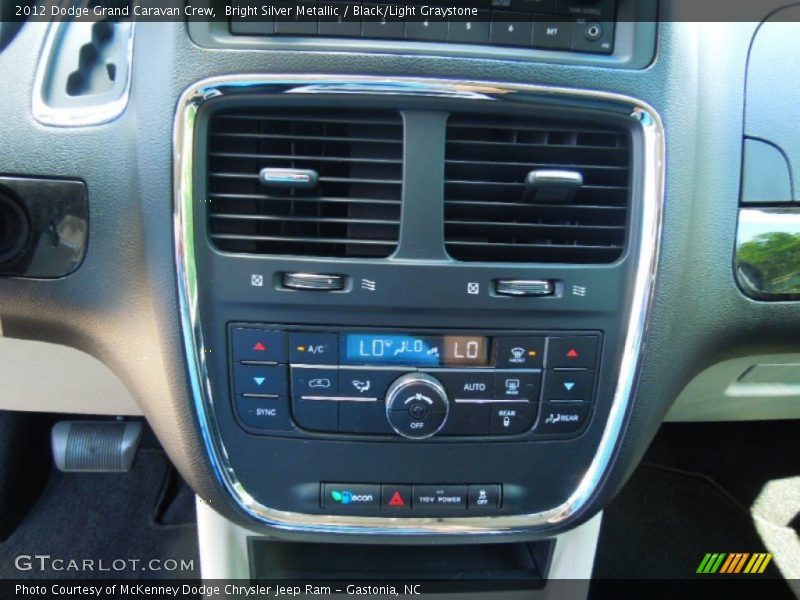 Bright Silver Metallic / Black/Light Graystone 2012 Dodge Grand Caravan Crew