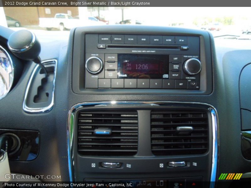 Bright Silver Metallic / Black/Light Graystone 2012 Dodge Grand Caravan Crew
