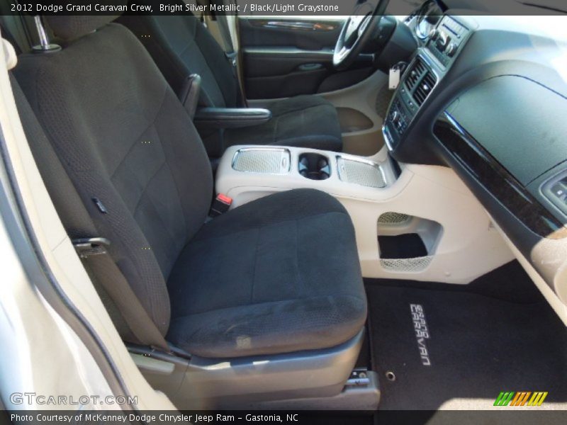 Bright Silver Metallic / Black/Light Graystone 2012 Dodge Grand Caravan Crew