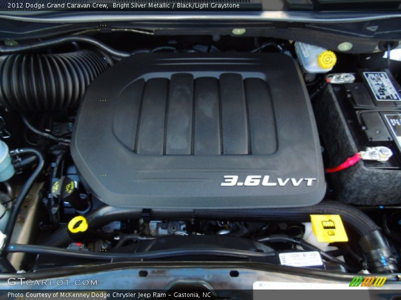 Bright Silver Metallic / Black/Light Graystone 2012 Dodge Grand Caravan Crew