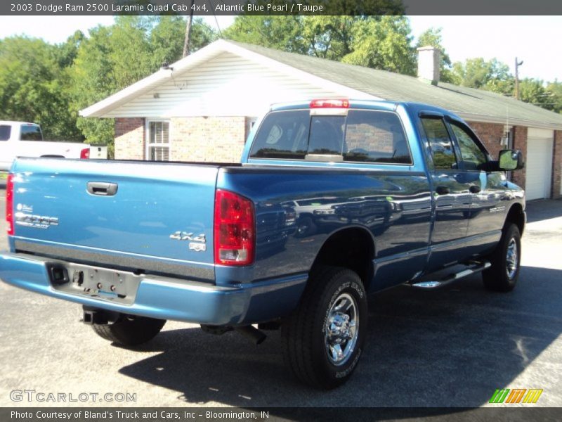Atlantic Blue Pearl / Taupe 2003 Dodge Ram 2500 Laramie Quad Cab 4x4
