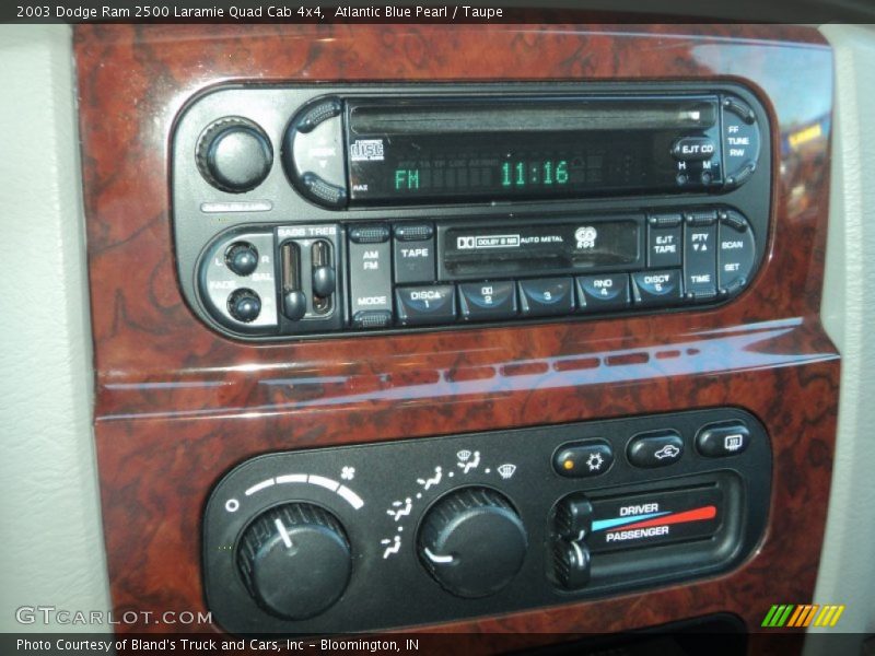 Atlantic Blue Pearl / Taupe 2003 Dodge Ram 2500 Laramie Quad Cab 4x4