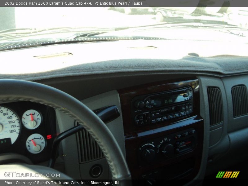 Atlantic Blue Pearl / Taupe 2003 Dodge Ram 2500 Laramie Quad Cab 4x4