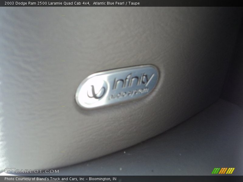 Atlantic Blue Pearl / Taupe 2003 Dodge Ram 2500 Laramie Quad Cab 4x4