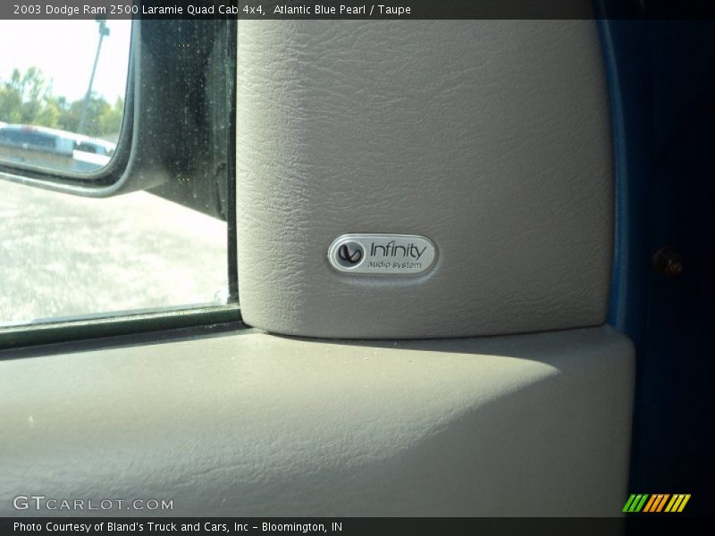 Atlantic Blue Pearl / Taupe 2003 Dodge Ram 2500 Laramie Quad Cab 4x4