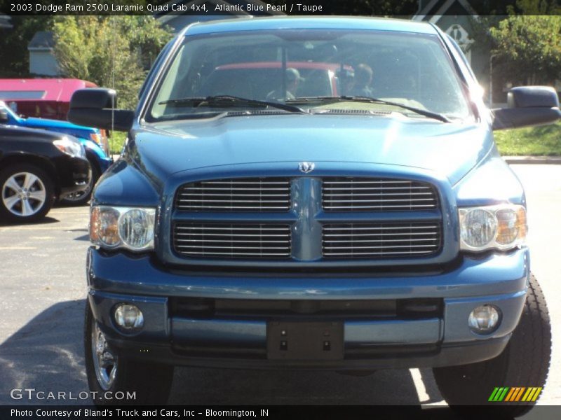 Atlantic Blue Pearl / Taupe 2003 Dodge Ram 2500 Laramie Quad Cab 4x4