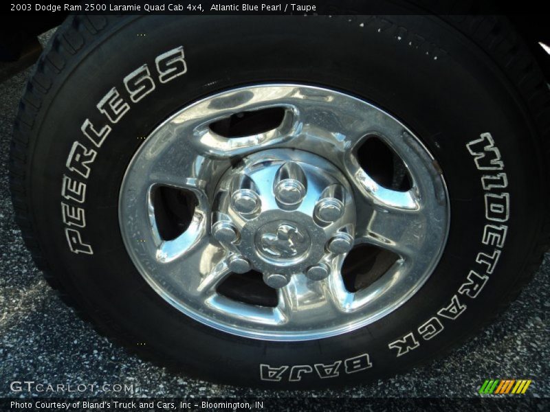 Atlantic Blue Pearl / Taupe 2003 Dodge Ram 2500 Laramie Quad Cab 4x4