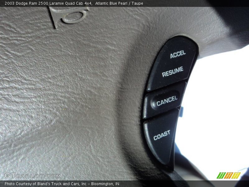 Atlantic Blue Pearl / Taupe 2003 Dodge Ram 2500 Laramie Quad Cab 4x4