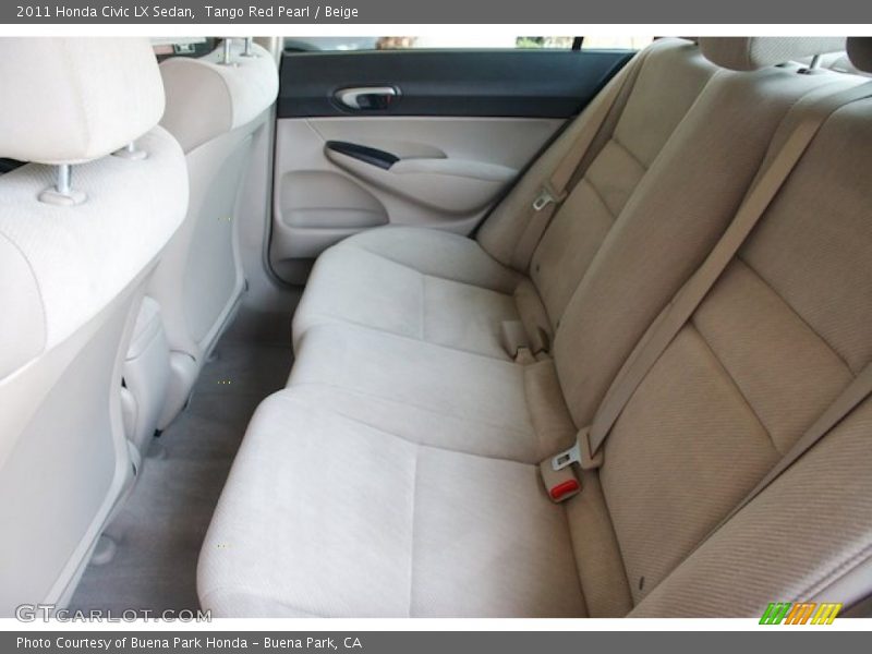 Tango Red Pearl / Beige 2011 Honda Civic LX Sedan
