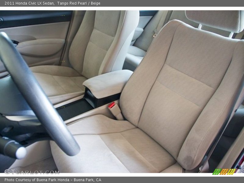 Tango Red Pearl / Beige 2011 Honda Civic LX Sedan