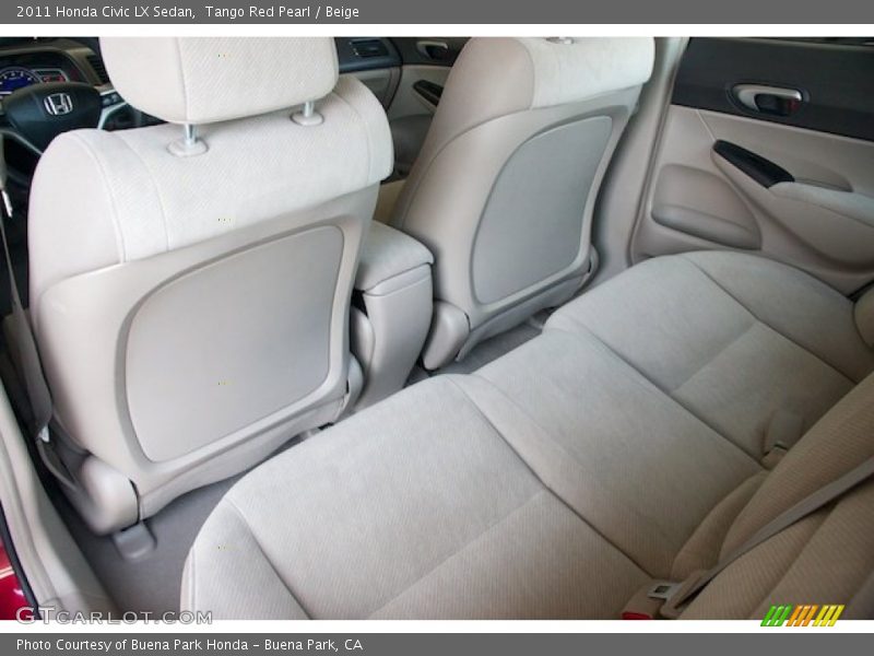 Tango Red Pearl / Beige 2011 Honda Civic LX Sedan