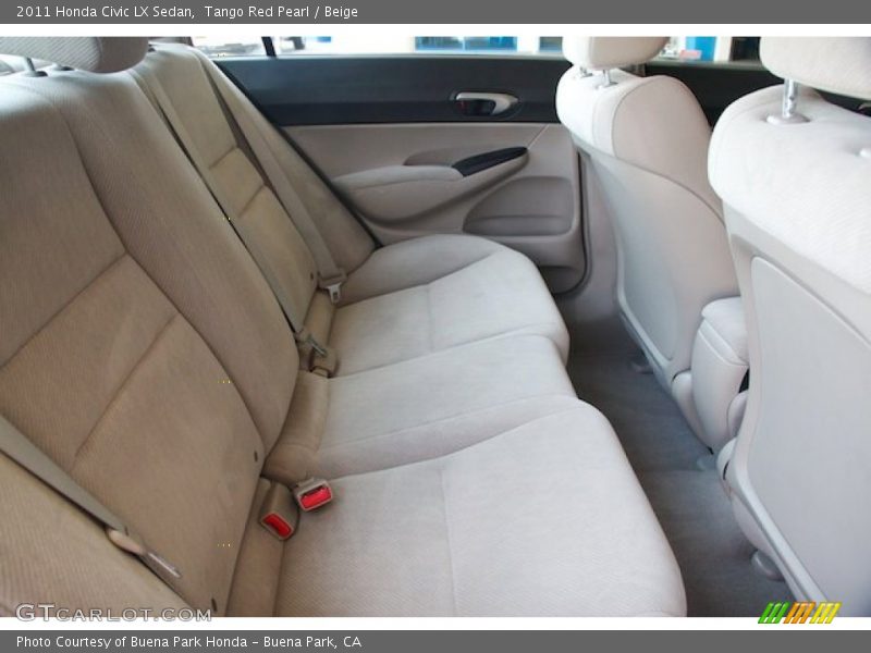 Tango Red Pearl / Beige 2011 Honda Civic LX Sedan