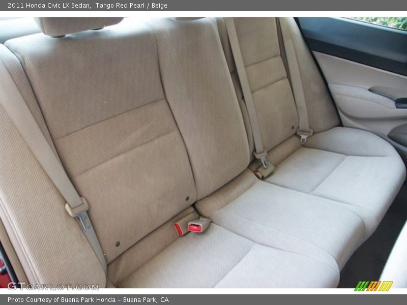 Tango Red Pearl / Beige 2011 Honda Civic LX Sedan