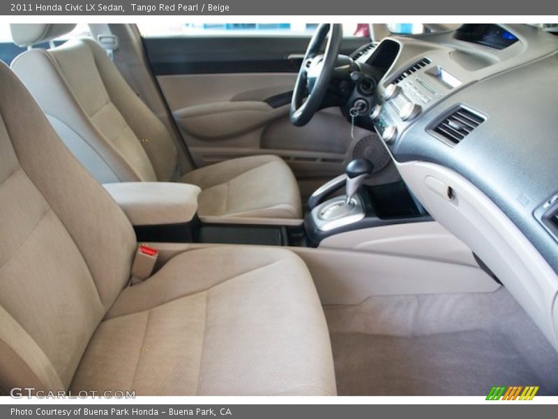 Tango Red Pearl / Beige 2011 Honda Civic LX Sedan