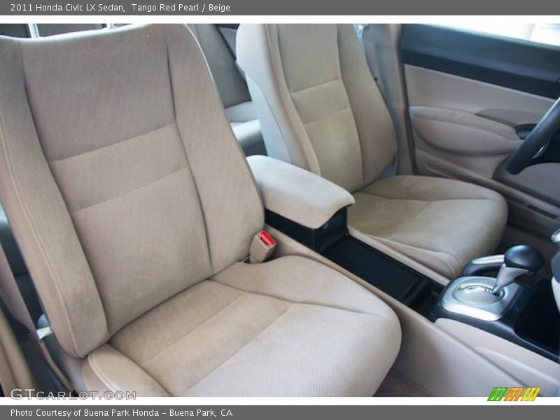 Tango Red Pearl / Beige 2011 Honda Civic LX Sedan