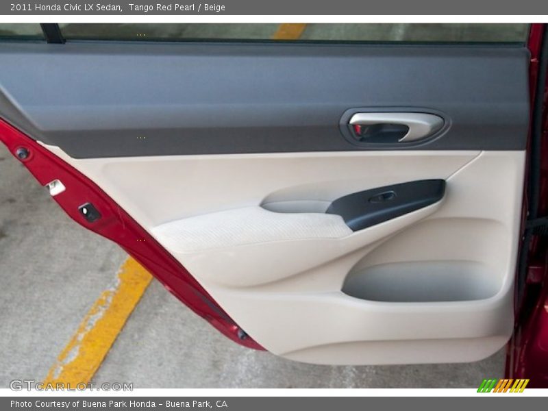 Tango Red Pearl / Beige 2011 Honda Civic LX Sedan