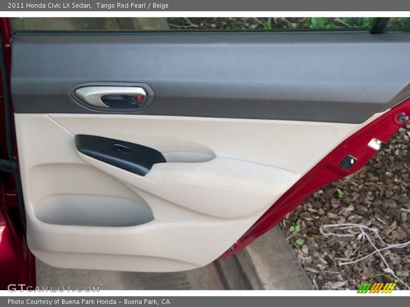 Tango Red Pearl / Beige 2011 Honda Civic LX Sedan