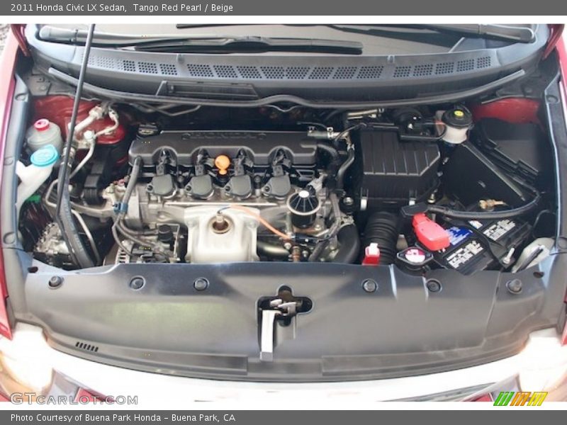 Tango Red Pearl / Beige 2011 Honda Civic LX Sedan