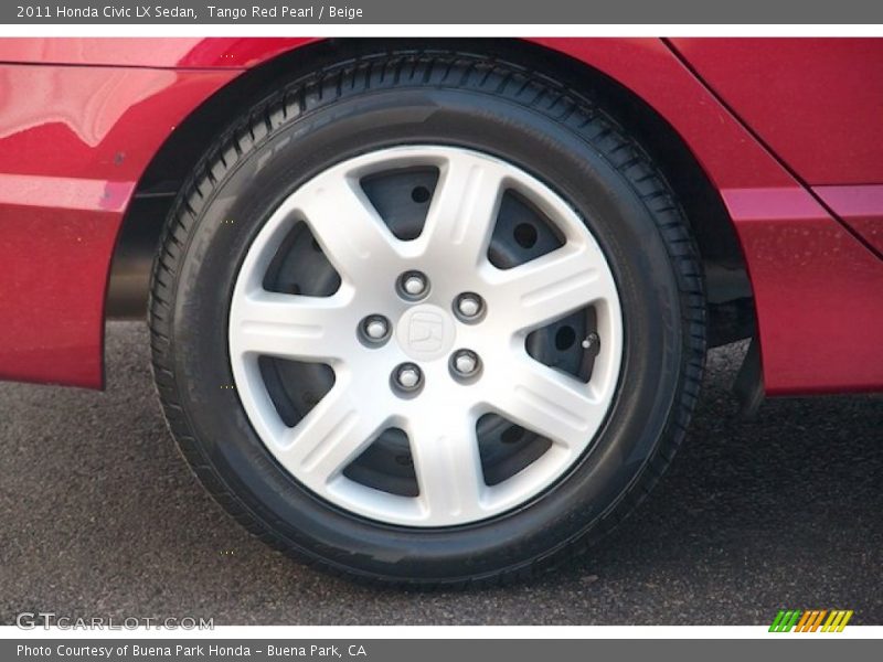 Tango Red Pearl / Beige 2011 Honda Civic LX Sedan