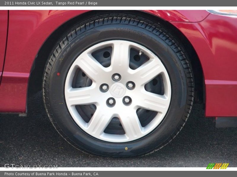 Tango Red Pearl / Beige 2011 Honda Civic LX Sedan
