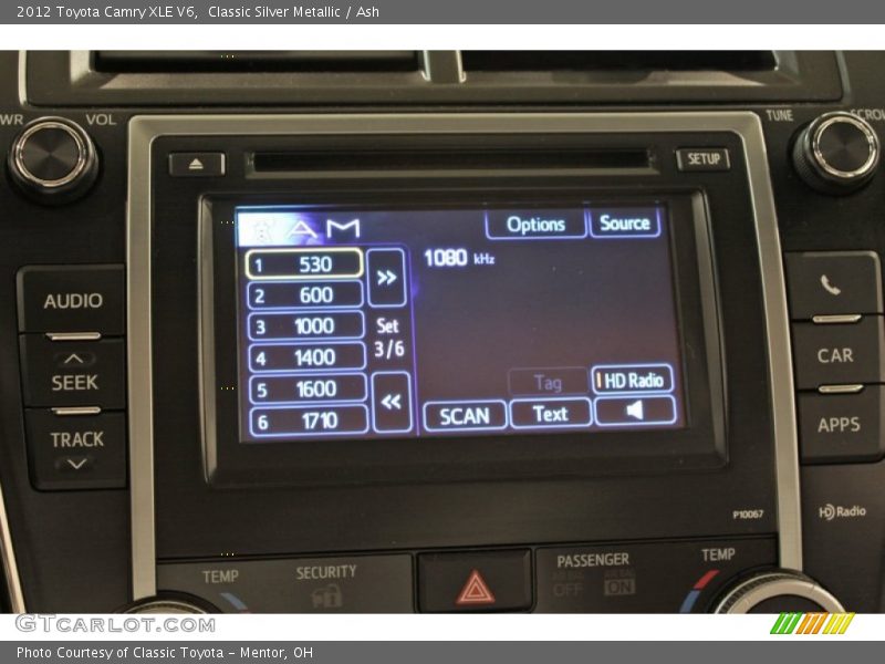 Classic Silver Metallic / Ash 2012 Toyota Camry XLE V6