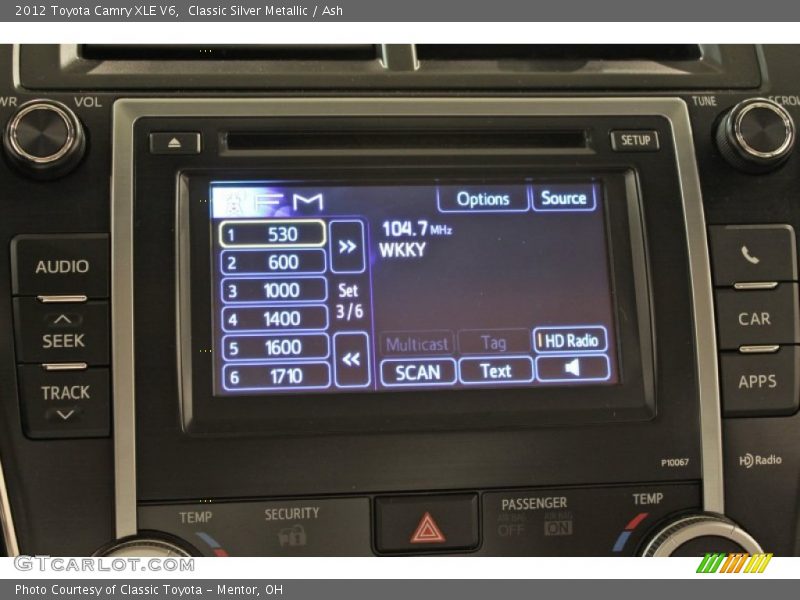 Classic Silver Metallic / Ash 2012 Toyota Camry XLE V6