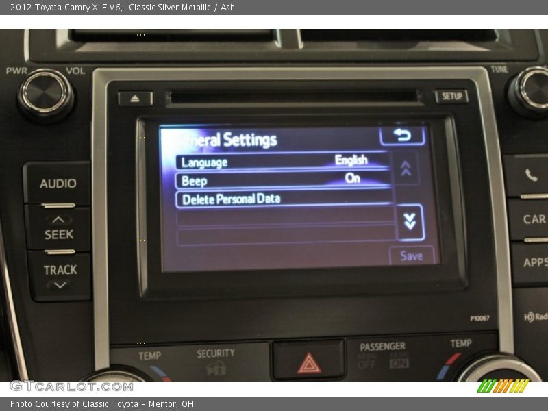 Classic Silver Metallic / Ash 2012 Toyota Camry XLE V6