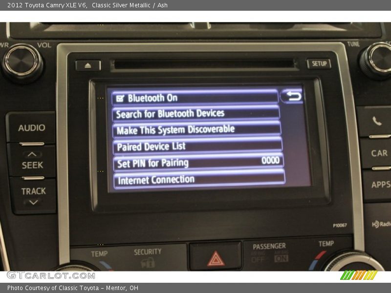 Classic Silver Metallic / Ash 2012 Toyota Camry XLE V6