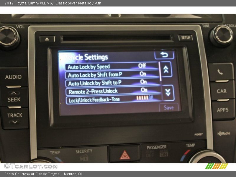 Classic Silver Metallic / Ash 2012 Toyota Camry XLE V6