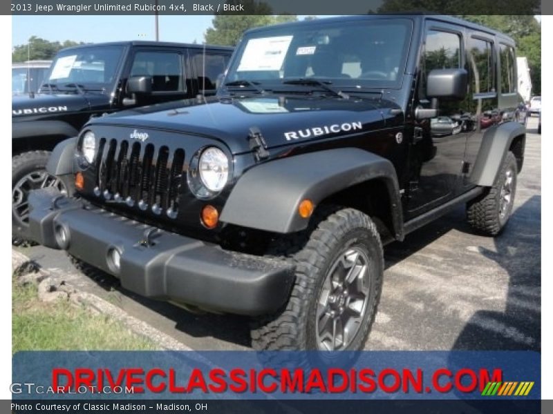 Black / Black 2013 Jeep Wrangler Unlimited Rubicon 4x4