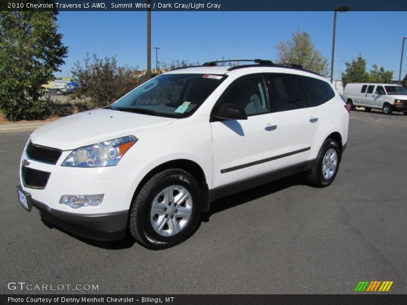 Summit White / Dark Gray/Light Gray 2010 Chevrolet Traverse LS AWD
