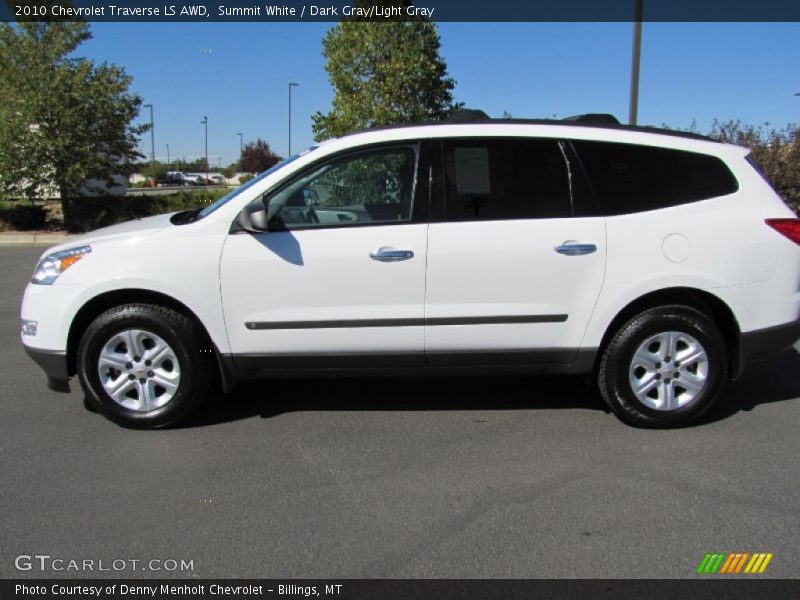 Summit White / Dark Gray/Light Gray 2010 Chevrolet Traverse LS AWD
