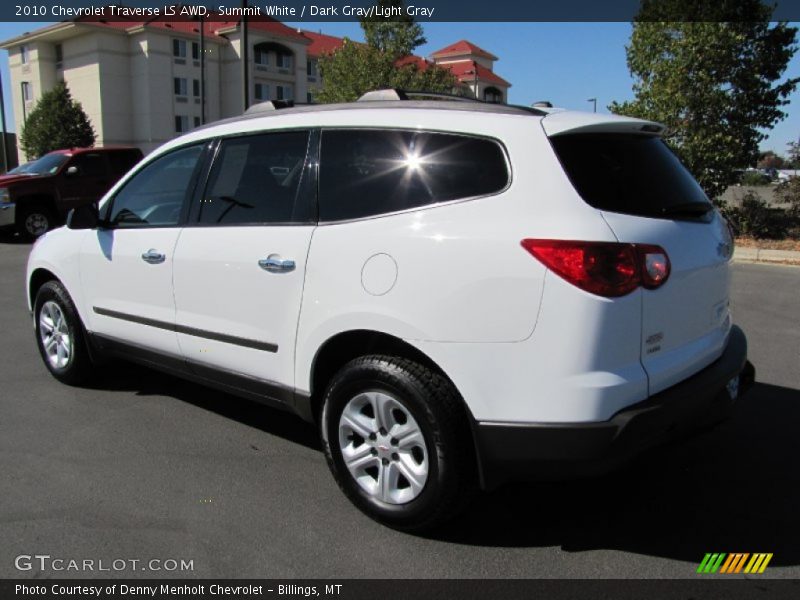 Summit White / Dark Gray/Light Gray 2010 Chevrolet Traverse LS AWD