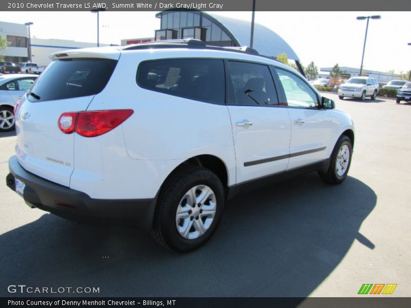 Summit White / Dark Gray/Light Gray 2010 Chevrolet Traverse LS AWD