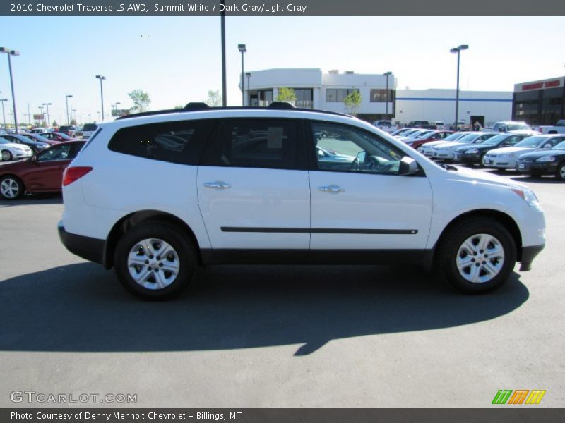 Summit White / Dark Gray/Light Gray 2010 Chevrolet Traverse LS AWD