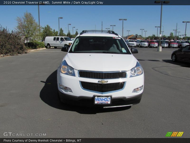 Summit White / Dark Gray/Light Gray 2010 Chevrolet Traverse LS AWD