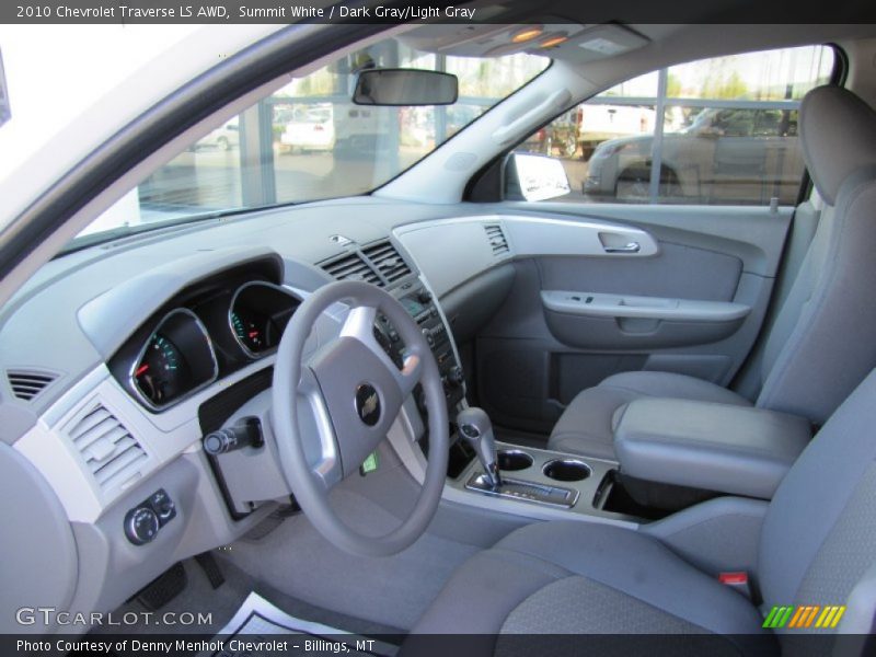Summit White / Dark Gray/Light Gray 2010 Chevrolet Traverse LS AWD